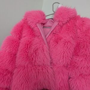 Women's Vibrant Pink Teddy Jacket
